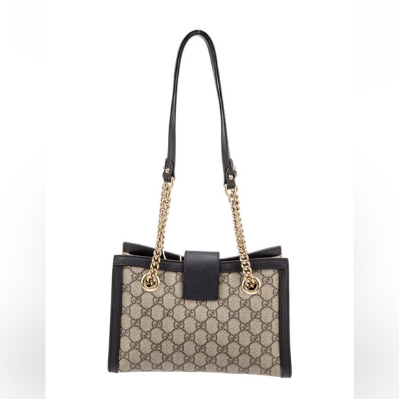 Gucci GG Supreme Padlock Shoulder Bag Small Black - Picture 3 of 5